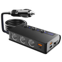 Adaptador de Potencia para Coche 180W 24V 12V con Puerto de Encendedor de Cigarrillos USB Cargadores de Tipo 3.0 y Conmutador Accesorios de Fusible de 10A Hecho en China - details 1