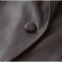 Chaqueta de cuero de manga larga con cuello atado, temperamento de moda, estilo de viaje, otoño e invierno, 2024 - details 7