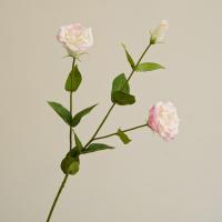 Grandes ramas de flores artificiales de Eustoma, 3 cabezas, simulación de tacto Real, flor de Lisianthus, flor falsa hidratante hecha a mano - details 3