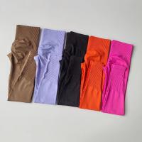 Conjunto de Yoga Sin Costuras Conjunto Deportivo para Mujer de Nylon Sólido con Cuello Redondo - details 3
