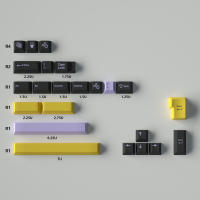 Teclas personalizadas de perfil G Taro, Material PBT, 23/130 teclas, DYE-SUB para teclado mecánico Cherry MX Switch - details 1