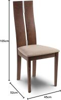 Juego de 2 sillas de comedor Cayman, nogal - details 7