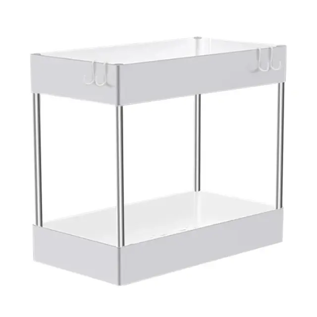 Organizador Colgante Para Baño y Cocina con Ganchos y Cestas Deslizantes Ecológicas - 1