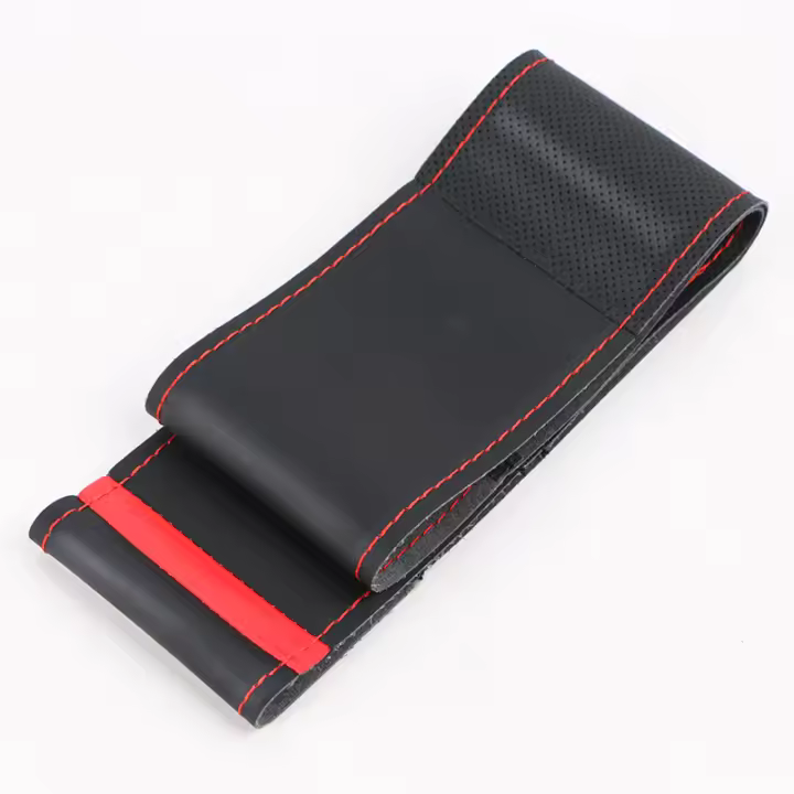 Protector Universal para volante de coche de 38cm, accesorios para coche, cubierta de cuero Napa para volante, salida de fábrica - 1