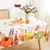 Mantel de Hojas de Arce Impermeable Decoración de Mesa de Comedor para Otoño, Halloween, Día de Acción Gracios Ideal para Bodas y Fiestas - details 3
