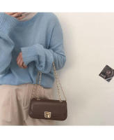 Bolso bandolera retro 2025 para mujer con cadena dorada, ligero y a la moda, cadena española. - details 3
