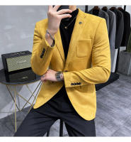 Traje de Abrigo de Piel de Ciervo de Alta Calidad Ajuste Delgado, Moda de Negocios Casual, Botón Único - details 29