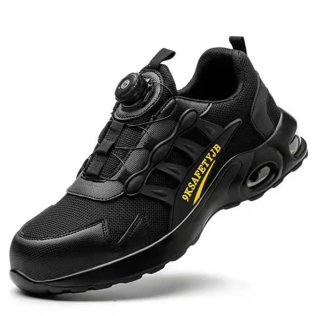 Zapatos de Seguridad para Hombres Acero Inoxidable, Anti-Pinchazos, Suela de Goma, Material de Tela y Algodón - 1