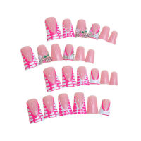 Uñas postizas de pico de pato para mujer, uñas artificiales medianas removibles, belleza, maquillaje, color blanco - details 0