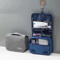 Bolsa de almacenamiento portátil de tela Oxford para hombre y mujer, organizador de artículos de tocador, bolsa de cosméticos impermeable, bolsa de lavado de viaje colgante - details 0