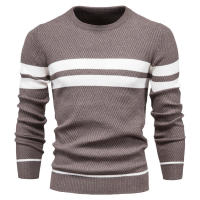 Nueva Suéter De Otoño Para Hombre Con Cuello Redondo Y Mangas Largas Patchwork Caliente Y Delgado Moda Casual Ropa De Hombre - details 8