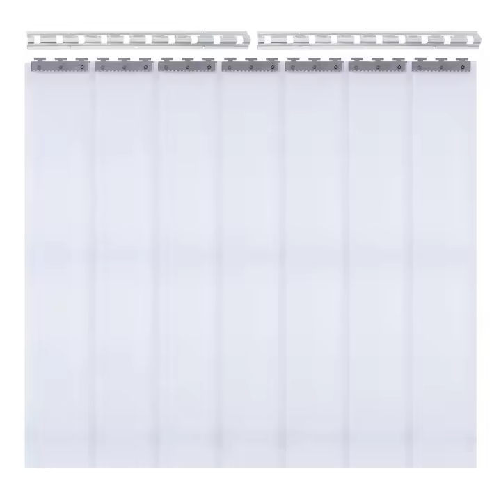 Juego de 7 cortinas de PVC para puerta, transparentes, 200x18 cm, listones de puerta para armarios - 1