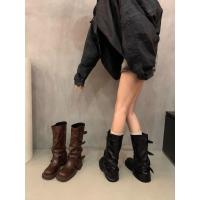 Botas Retro Nicho Talón Grueso, Botas Medias y Altas, Estilo Vaquero Occidental, Botas de Caballero, Otoño Temprano, Botas de Mujer Francesa - details 3