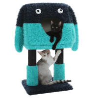PAWZ Road 2 en 1 Árbol para gatos con postes rascadores de sisal, condominio acogedor, pequeño árbol para gatos de interior, linda casa de cama para gatos, juguetes para mascotas - details 19