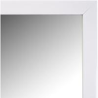 Espejo de Pie, de Cuerpo Entero, Marco de Plástico, Forma Rectangular de 37x157 cm, para Dormitorio, salón, Cuarto de baño, Pasillo Blanco o Negro (Blanco) - details 2