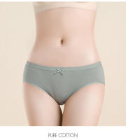 Bragas de algodón de 7 piezas para mujer, ropa interior transpirable con lazo bonito, bragas sólidas, calzoncillos suaves y sexys, lencería femenina cómoda - details 13