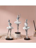 Figura de Ballet, adorno artesanal de resina, escultura de danza dorada, decoración conmemorativa, trofeo de regalo - details 9