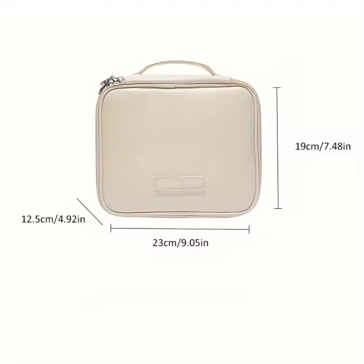 Bolsas de cosméticos de PU impermeables para mujeres, organizador de maquillaje portátil de gran capacidad, 2024 - 1