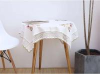 Manteles de lino para piscina antipiscina ENCE huecos de algodón blanco floral europeo, juegos de muebles de TV para bodas - details 6