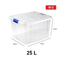 Caja de Almacenaje con todos tamaños plástico de alta calidad, reutilizable y reciclable resistente con tapa ,cierres y ruedas 5/12/16/25/30/31/35/36/46/55/56/57/61litros marca PlacticForte - details 3