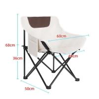 Silla de camping ligera plegable en forma de media luna para acampar, picnic, pesca, taburete pequeño, bocetos para estudiantes al aire libre - details 15