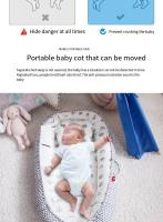 Baby Nest Bed with Pillows Portable Travel Crib Detachable Washable Infant Cotton Cradle Anti Pressure Toddlers Isolation Crib - details 2