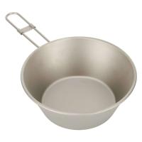Taza de sierra para exteriores de 300/450 ml, equipo liviano con boquilla integrada, mango plegable, suministros para acampar de 0,4 mm de espesor - details 2