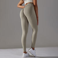 Leggings de yoga sin costuras para mujer, ropa deportiva de entrenamiento, pantalones deportivos de cintura alta - details 46