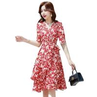 Vestido floral dulce francés para mujer en verano 2025, nueva falda adelgazante que abraza la cintura - details 0