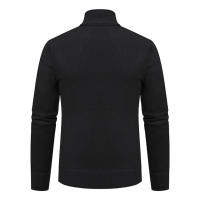 Autumn And Winter New Jersey Men's Casual Sports Coat Solid Color Stand Collar Wweater Grab Fleece Warm Zipper Cardigan - details 12