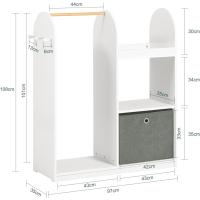 Organizador de Muebles para Niños Cesta y Percha para Ropa y Juguetes - details 1