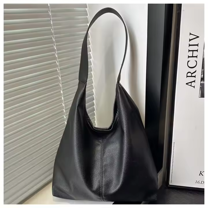 Bolso grande de un hombro para mujer, bolso elegante de gran capacidad, tendencia de nuevo estilo, bolso informal sencillo para axila, 2025 - 1