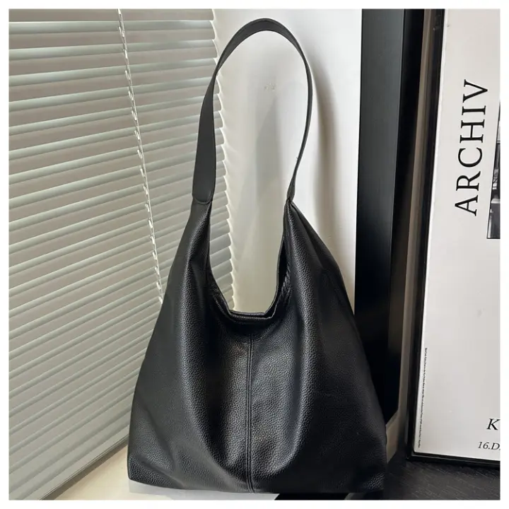 Bolso grande de un hombro para mujer, bolso elegante de gran capacidad, tendencia de nuevo estilo, bolso informal sencillo para axila, 2025 - 1