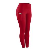 Body de gimnasio de entrenamiento push-pull de cintura alta con bolsillo lateral para mujer, pantalones deportivos para correr y yoga - details 26