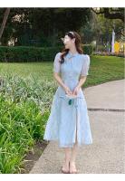 2025 nuevo verano mejorado cheongsam temperamento juvenil, vestido de estilo chino con un diseño de nicho que parece adelgazante - details 8