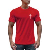 Camiseta Deportiva de Poliéster para Hombres Cuello Redondo, Manga Corta, Secado Rápido, Ropa Deportiva Transpirable para Gimnasio y Correr en Primavera/Verano - details 7