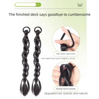 2 uds. De coleta larga trenzada para boxeo, banda para el cabello con cola de caballo doble, resistente al calor, extensión de cabello Natural - details 11