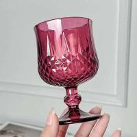 2 uds 190ml cristalería cola Vintage Rosa rojo relieve copa de champán alta transparente beber copa de vino - details 8