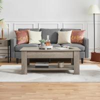 Mesa de Café Elevable y Extensible con Revistero 98x50x(41,8-56) cm Mueble para Sala de Estar y Comedor - details 61