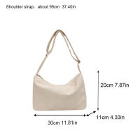 Bandolera de piel sintética suave para mujer, bolso de hombro de gran capacidad para estudiantes universitarios, novedad - details 18
