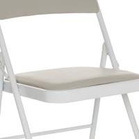 Silla plegable para visitantes, color blanco