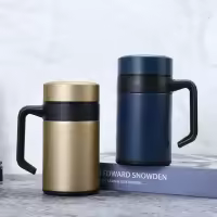 Termo de acero inoxidable 304 con asa para taza de café, botella de agua de gran capacidad, aislada al vacío e irrompible - details 1