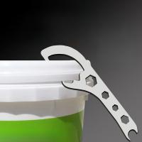 Herramienta Universal para abrir cubos, abridor de tapa de plástico, llave de cubo de pintura de acero inoxidable - details 1