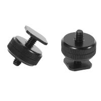 Adaptador de montaje de zapata para cámara DSLR, tornillo de trípode a Zapata de Flash, 1/4 pulgadas-20, 2 paquetes - details 3