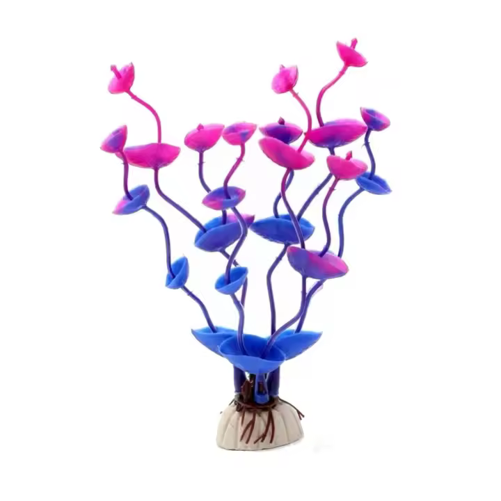 10 Uds plantas de acuario de plástico creativo falso acuario paisajismo flores vividas plantas de simulación acuática Artificial hogar - 1