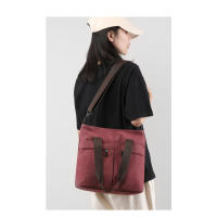 Bolso de hombro único, bolso de mano versátil y moderno para mujeres, bolso cruzado de lona estilo coreano - details 8