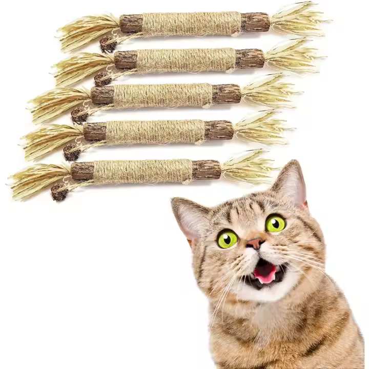 Juguetes masticables para gatos de tamaño king Paquete de 5 Peligroso agresivo y alivio del ansiedad Sin glúten - 1