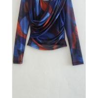 TRAFZA Conjunto de 2 piezas para mujer, camisa plisada de manga larga con cuello redondo y falda midi recta, moda 2023 - details 4