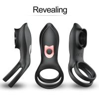 Embalaje privado SEXY Anillo de vibración para eyaculación retardada Control remoto de silicona Masturbador masculino Estimulación del punto G del clítoris Juguetes sexuales para hombre - details 4
