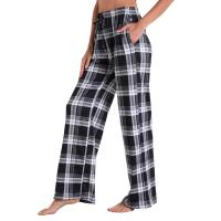 Pantalones casuales, bolsillos estampados, bandas elásticas, ropa de hogar recta y holgada para mujer - details 1
